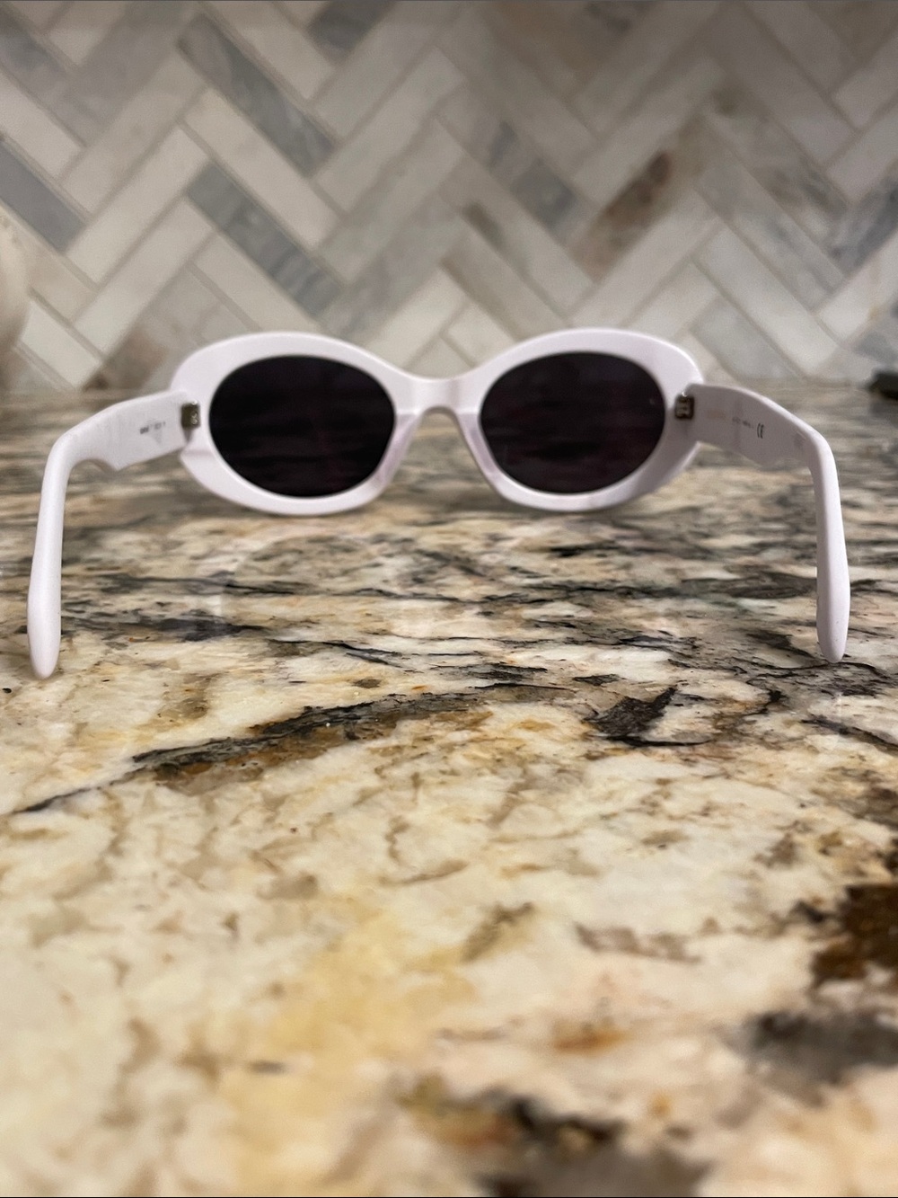 Celine White Oval Sunglasses - Picture 6 of 13